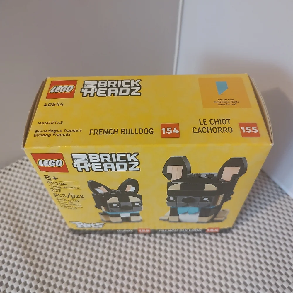 Lego Brick Headz French Bulldog and Puppy 40544 Pets NWT Building Toy Set - Picture 2 of 4